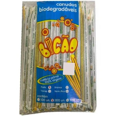 CANUDO MILK SHAKE C/200UN BIODEGRADAVEL
