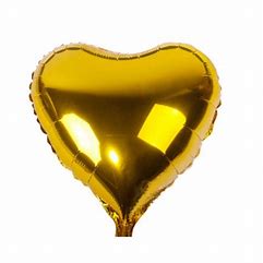 1 BALÃO CORAÇÃO 18" DOURADO ÚNICA